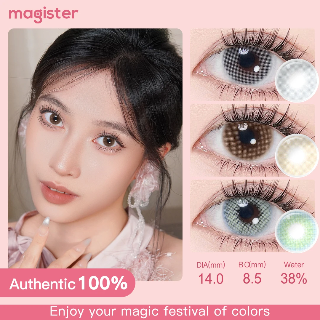 Heiß! Magister natürliche farbige Kontaktlinsen, super natürliche Augenfarbe, Schönheit, bequeme Augenlinsen, 14,0 mm, 1 Paar, 6 Monate Image