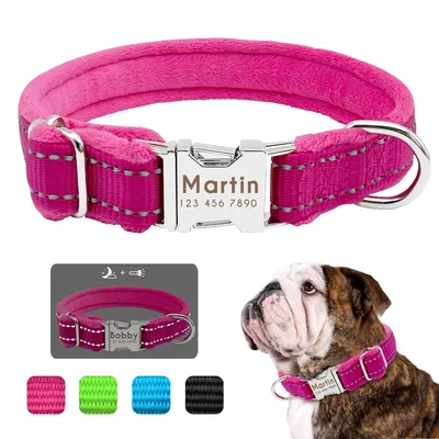 Personalzied Hund Tag Kragen Perro Padded Nylon Pet Welpen Pitbull Kragen Nach Gravierte Für Small