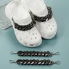 Frauen Schuhe Ketten Schnalle Charms Krokodil Clog Sandalen Loch Schuhe DIY abnehmbare Kette für