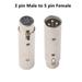 BLUESON 3 Pin Xlr To 5 Pin Dmx Metal Cased Converter Audio Lighting Adapter Or 5 To 3 3 pin Male to 5 pin Female