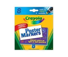 Crayola Poster Board Markers, Pack Of 8, Assorted Colors