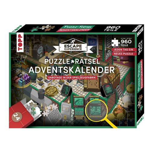 Puzzle-Rätsel-Adventskalender - Sabotage In Der Spielzeugfabrik. 24 Puzzles Mit Insgesamt 960 Teilen