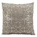 Mina Victory Couture Natural Hide Saray Laser Cut Silver/White Throw Pillow - Nourison ES017
