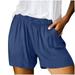 iOPQO Workout Shorts Womens Shorts For Women Women S Spring Summer Solid Cotton Li Nen Shorts With Split Pocket Casual Pants Cargo Shorts For Men Blue S