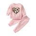 BJUTIR Cute Fashion Outfits Set For Baby Toddler Girls Clothes Autumn Winter Valentine S Day Print Cotton Long Sleeve Sweatshirt Pants Tops Tracksuit Set Clothes For 2-3 Years