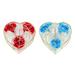 Bestonzon 2 Sets of Heart Shaped Rose Soap Flower Gift Baskets Creative Iron Rose Boxes