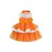 Bmnmsl Toddler Party Dress Girls A-line Dress Sleeveless Halter Dress Backless Shiny Patchwork Summer Tulle Dress