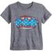 Batman Logo with American Flag Background Toddler Boy s T-Shirt (2T)