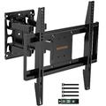 TV Wall Bracket Swivel WHYFONE Adjustable Full Motion TV Bracket Tilt and Extend Double Articulating Arm TV Wall Mount for 26-65 Inch Flat & Curved TVs up to 45kg, TV Bracket Max. VESA 400x400mm
