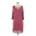 Simply Southern Casual Dress - Popover: Red Solid Dresses - Women's Size Medium