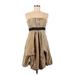 Max and Cleo Cocktail Dress: Tan Tortoise Dresses - Women's Size 6