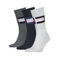 Sportsocken TOMMY HILFIGER "TH Crew Socks 3-pack" Gr. 35-38, bunt (blue, red, black) Herren Socken Multipacks