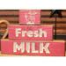 August Grove® Grehan Milk 3 Piece Letter Block Set Wood in Red | 2 H x 10 W x 1 D in | Wayfair 944F68D212864C049407FF52B2E31AE2