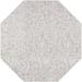 Gray 48 x 48 x 0.47 in Indoor Area Rug - Latitude Run® Dalmacio Tufted White Area Rug Viscose/Wool | 48 H x 48 W x 0.47 D in | Wayfair