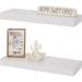 Millwood Pines Chelles 2 Piece Floating Shelf Wood in White | 16.25 H x 5.5 W x 1.5 D in | Wayfair 87C4980D65FB4CFCA8A0B32C2D0BCEA9