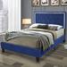 House of Hampton® Ellerd Solid Wood Low Profile Platform Bed Wood in Gray/Blue | 48 H x 57 W x 81 D in | Wayfair 32427164C051475D8E089932F83C6BA5