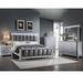 House of Hampton® Guisao Queen Upholstered Standard 5 Piece Bedroom Set Upholstered, Wood in Brown/Gray | Wayfair 0797AE2163F34737B48EF382EEBED88E