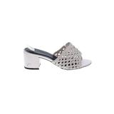 Wild Diva Mule/Clog: Slip-on Chunky Heel Casual White Shoes - Women's Size 9 - Open Toe