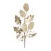 Set of 6 Glittered Holly Leaf Artificial Christmas Sprays 26" - Gold
