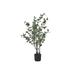 Artificial Plant, 35" Tall, Eucalyptus Tree, Indoor, Faux, Fake, Floor, Greenery, Potted, Decorative, Green Leaves, Black Pot