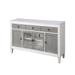 Rustic Gray and White TV Stand Media Console