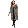 Plus Size Women's 2-Piece Ponte Jacket Dress by Jessica London in Soft Camel Graphic Houndstooth (Size 16 W) Suit