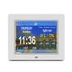 Digital Clock Alarm with Live WiFi Time, Date, Weather, Temperature Large Colored Display Non-Abbreviated Day Month Digital Day Clock(Color:white)