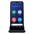 Doro 8200 4G Unlocked Smartphone for Seniors - Easy Mobile Phone - 16MP Camera - Water-resistant Android Phone - 6.1" Display - Assistance Button with GPS - Charging Cradle [UK & Irish Version] (Blue)