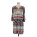 Luxology Casual Dress - Popover: Red Baroque Print Dresses - Women's Size 10