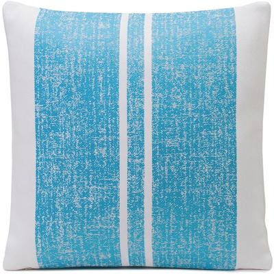 Kissenhülle GÖZZE "Java" Gr. 1, blau (weiß, türkis), B:40cm L:40cm, Polyester, Obermaterial: 65% Polyacryl, 35% Polypropylen, Kissenbezüge Image
