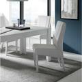 Stilprojectstore - Sedia Ecopelle Bianco con Gambe in Legno (Set 2 Sedie) Sedie Cucina e Sala da