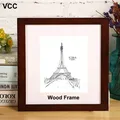 Nature Wooden Square Picture Frame 30X30 35X35cm Plexiglass Include Poster Photo Frames For Wall