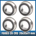 F6003 F6003RS Bearing F6003-20-2RS 20*35*11 mm ( 4 PCS ) Flange Ball Bearings F6003-RS Garden Cart