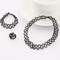 1 Set Summer Style Collares Women Girls Vintage Stretch Tattoo Choker Necklace Set Retro Gothic Punk