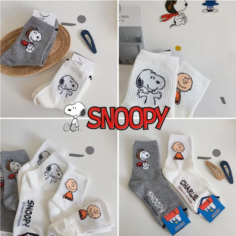 Snoopy Baumwollsocken Anime Socken Cartoon Skateboard Socken Männer FRAUEN Socke Sport Crew Casual Crazy Sock 1 Paar Mid Tube Socke Geschenk