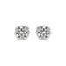 Women's Silver 1/10 Cttw Prong Set Round-Cut Trio Diamond Stud Earrings by Haus of Brilliance in Silver