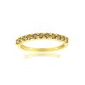 Women's Yellow Gold Over Silver 1/4 Cttw Champagne Diamond 11 Stone Band Ring by Haus of Brilliance in Yellow Gold (Size 8)