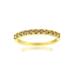 Women's Yellow Gold Over Silver 1/4 Cttw Champagne Diamond 11 Stone Band Ring by Haus of Brilliance in Yellow Gold (Size 7)