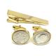 Premium 1934 Lucky sixpence cufflinks for a 90th Birthday cufflinks HT GLD Tie Clip Set