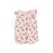 Carter's Short Sleeve Outfit: Pink Floral Motif Tops - Size 6 Month