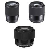 Sigma 16mm, 30mm, and 56mm f/1.4 DC DN Contemporary Lenses Kit (Micro Four Thirds 402963