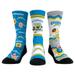 Unisex Rock Em Socks Los Angeles Chargers NFL x Nickelodeon Spongebob Squarepants 3-Pack Crew Set