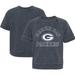 Girls Juniors Heather Charcoal Green Bay Packers Cheer Squad Raglan T-Shirt