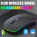 Souris sans fil Bluetooth 5.0 Portable Rechargeable 2.4 ghz avec récepteur USB ergonomique pour