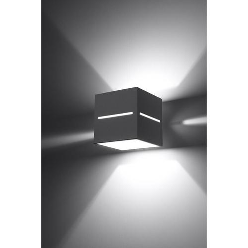 Wandlampe Grau Up Down klein Aluminium G9 Wandleuchte Treppenhaus Wohnzimmer Flur – Grau
