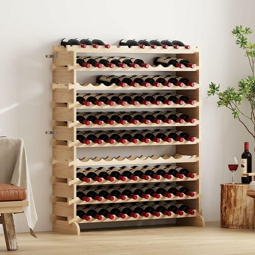 Soges – Flaschenregal Weinregal Stapelbares Weinregale 10-Tier Weinlagerung für 100 Flaschen