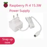 Raspberry Pi 15.3W USB-C Power Supply Official and Recommended 5V3A type-C Power Adapter for