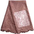 Beautiful French Tulle Lace Fabric with Sequins 2023 Embroidered African Milk Net Lace Fabric for