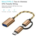 2 In 1 USB 3.0 OTG Adapter Type C Micro USB To USB 3.0 Adapter Cable OTG Convertor For Gamepad Flash