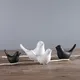 Nordic Black White Bird Sculpture Ceramic Figurines Table Decor Home Decoration Accessories Party